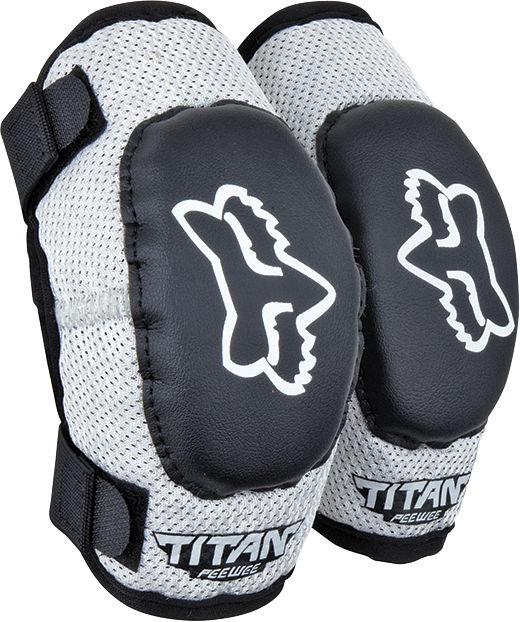 Coderas Moto Infantil Titan Elbow 4-5 años Negro Plata Fox