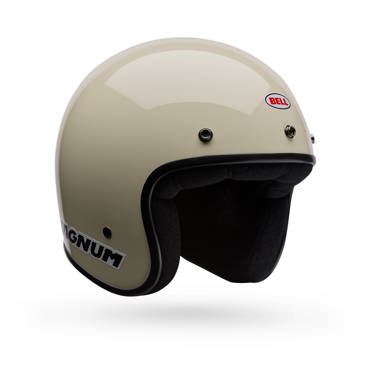 Casco Moto Calle Magnum Solid Crema Bell