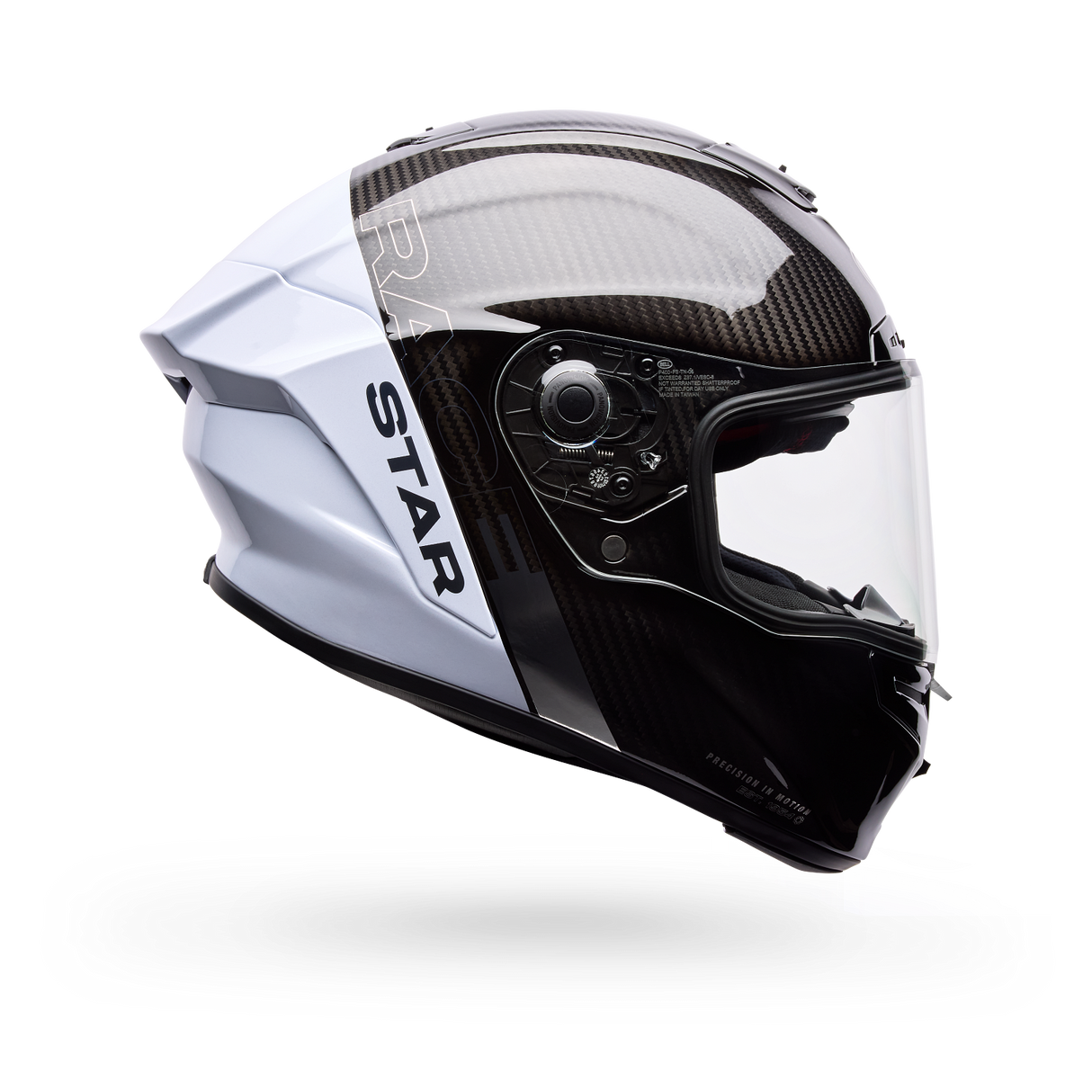 Casco Moto Calle Race Star DLX Flex Strike Blanco/Negro Bell