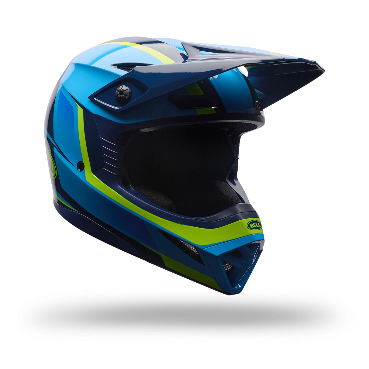 Casco Moto Mx-10 Mips Spiral Azul Vapor Bell