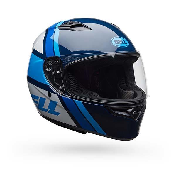 Casco Moto Calle Qualifier Chasm Azul Certificado QR Bell