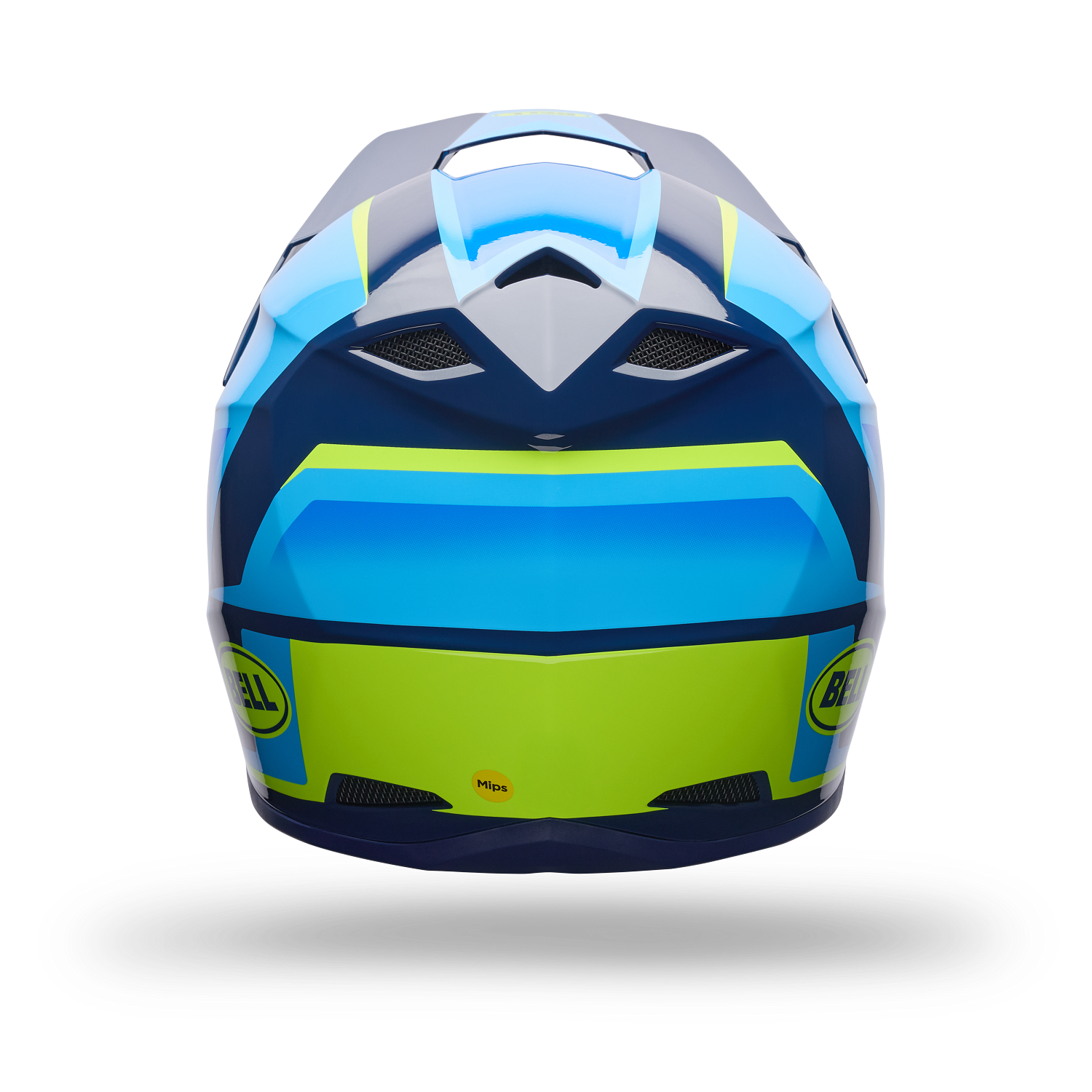 Casco Moto Mx-10 Mips Spiral Azul Vapor Bell