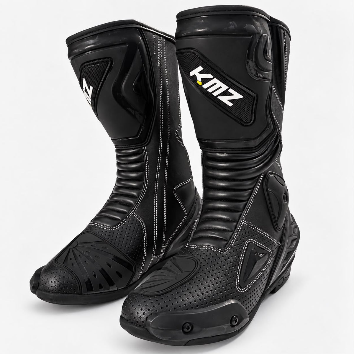 Zapatos Moto Calle Bomber Negro KMZ