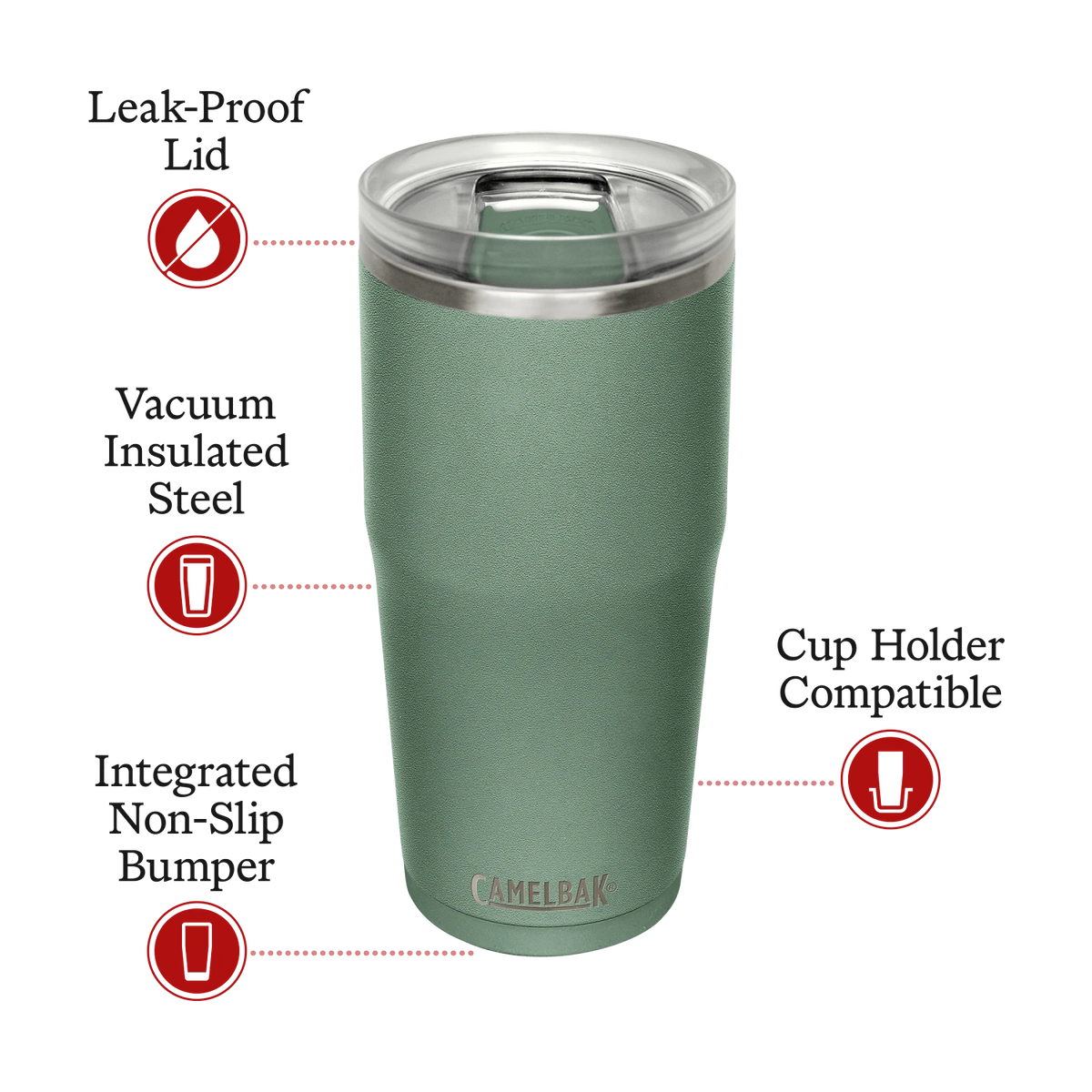 Botella Hidratación Thrive Tumbler Vss 590 ml Verde Camelbak