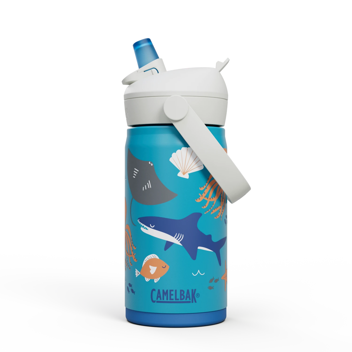 Botella Hidratacion Niño Thrive Flip Straw 350ml Azul Camelbak