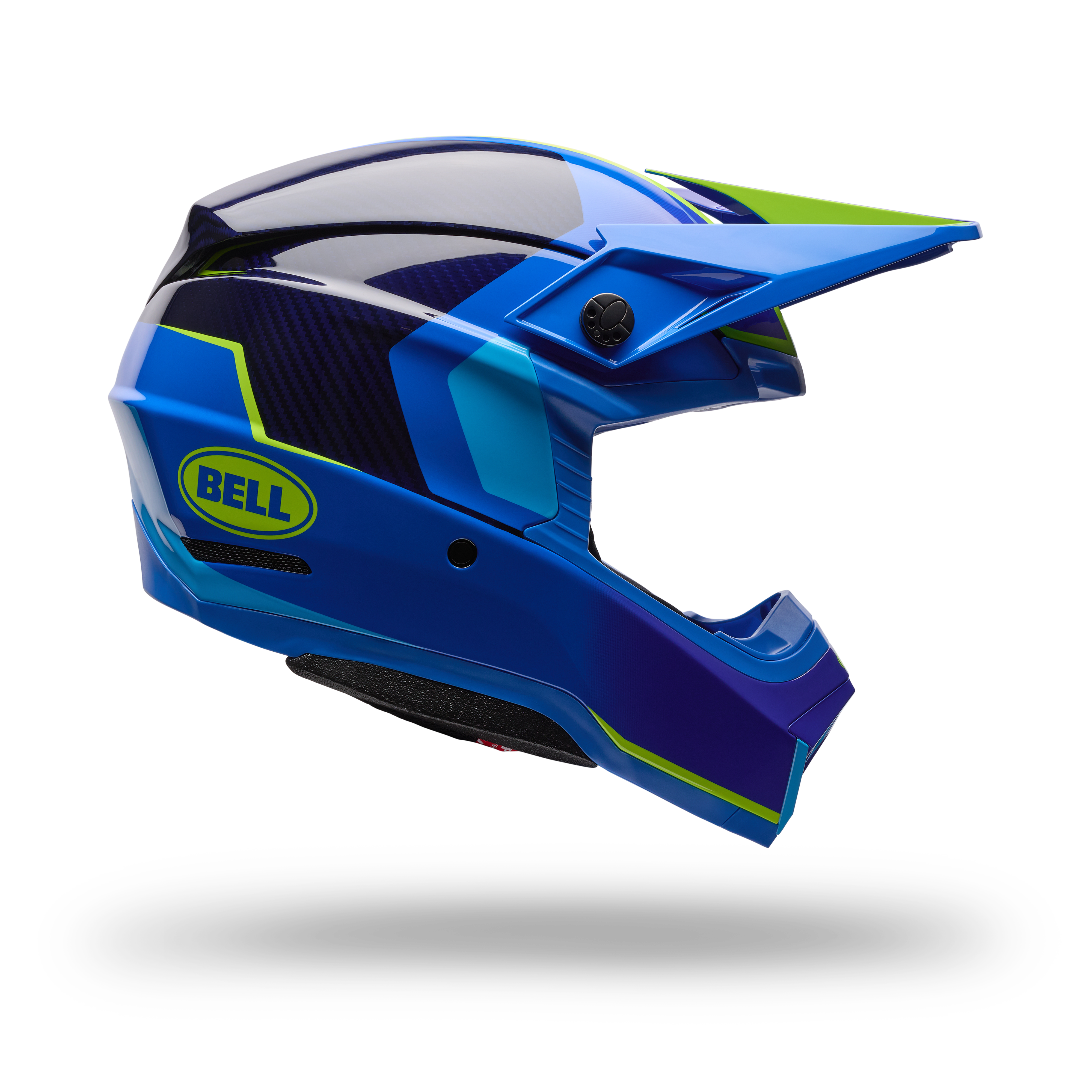 Casco Moto Moto-10 Gp Vector Azul Bell