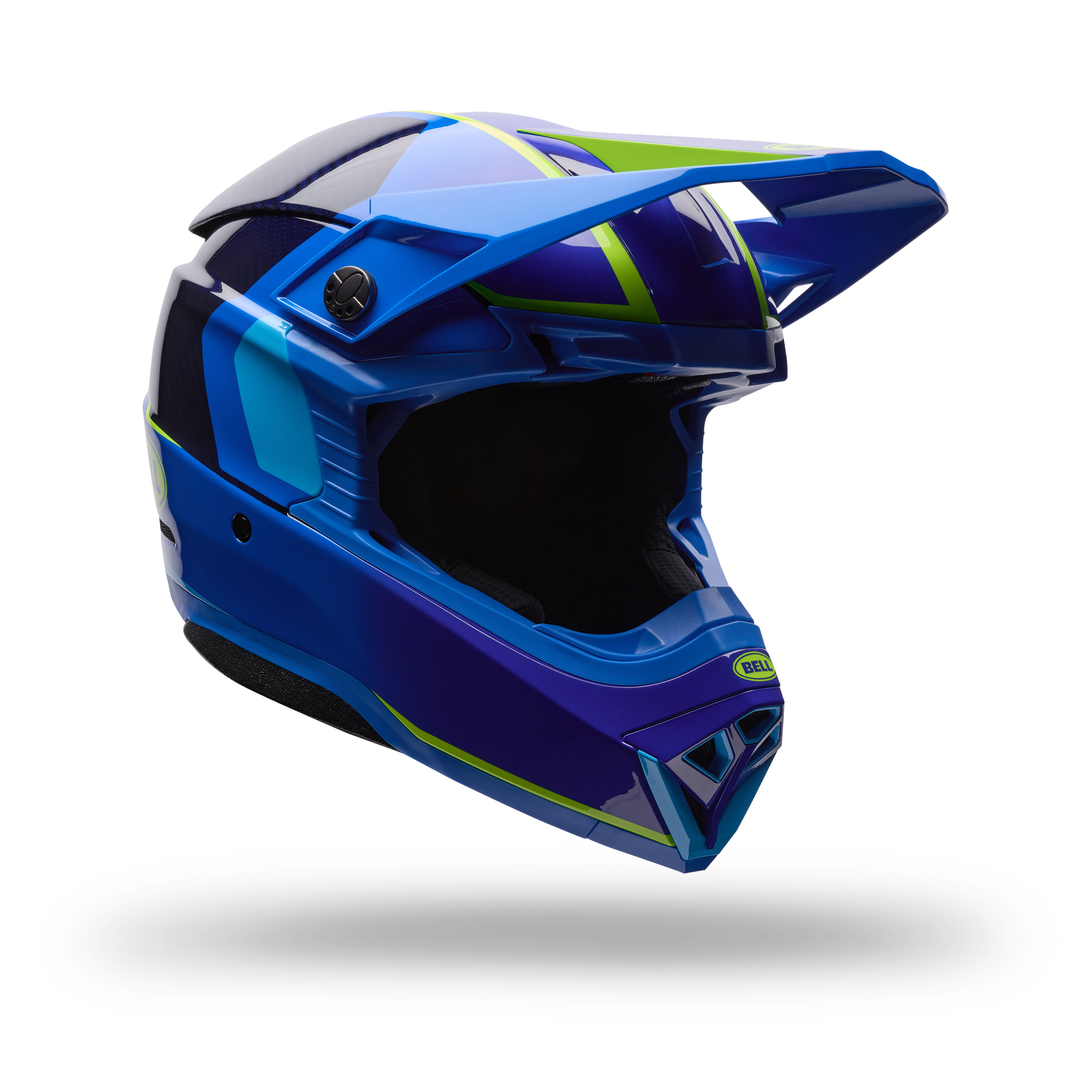 Casco Moto Moto-10 Gp Vector Azul Bell