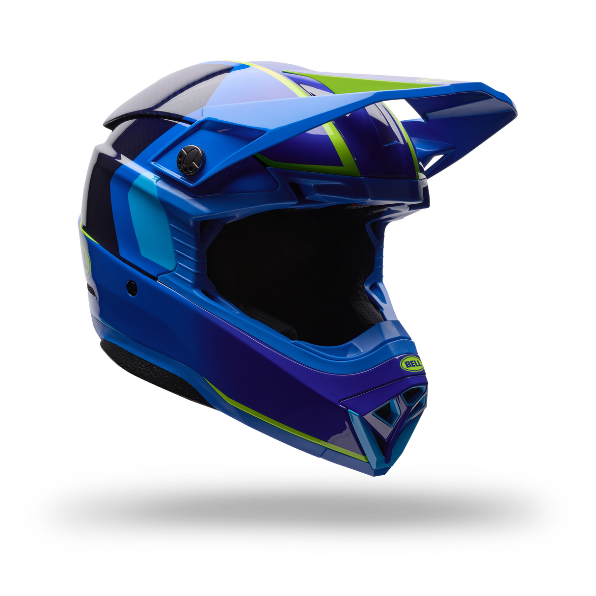 Casco Moto Moto-10 Gp Vector Azul Bell