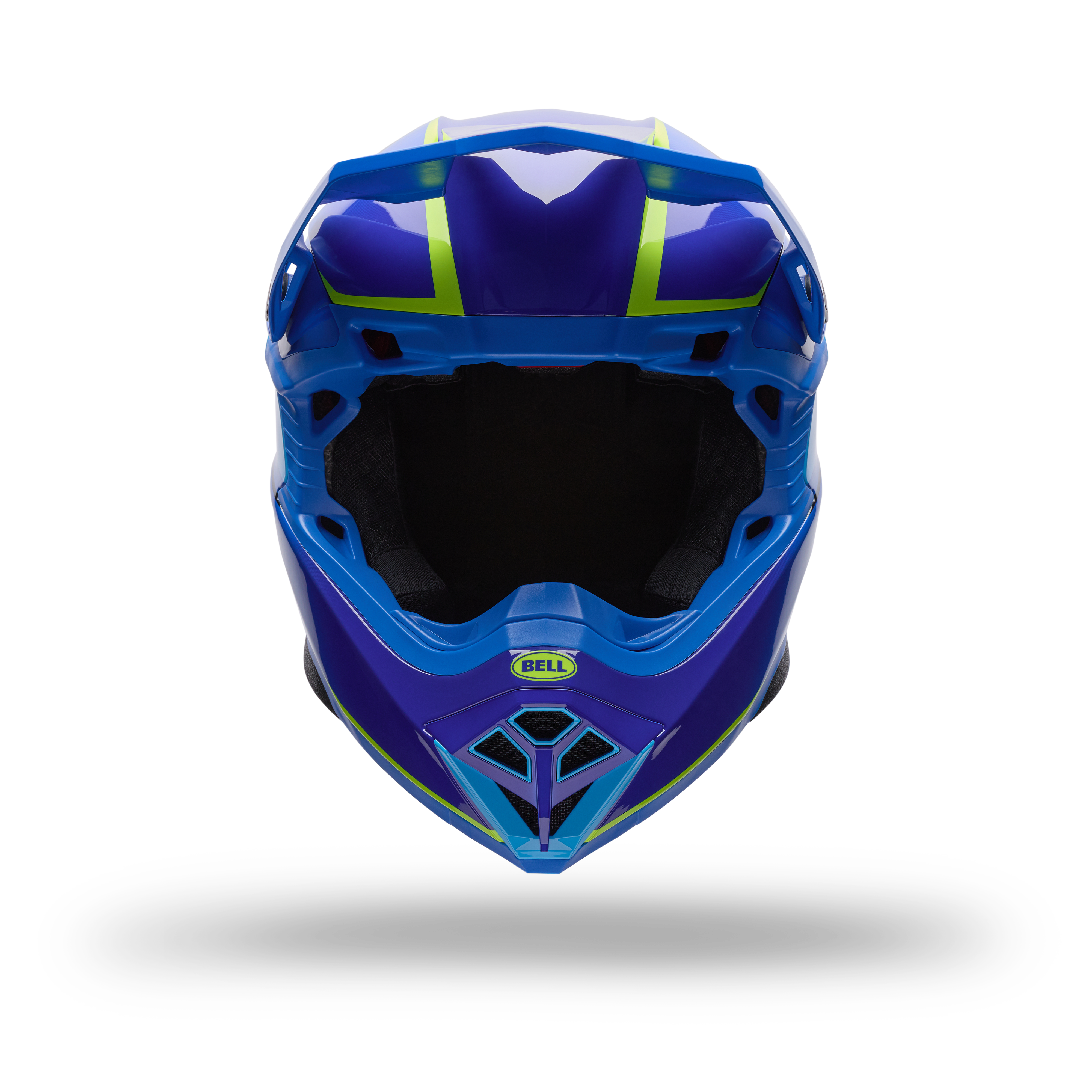 Casco Moto Moto-10 Gp Vector Azul Bell