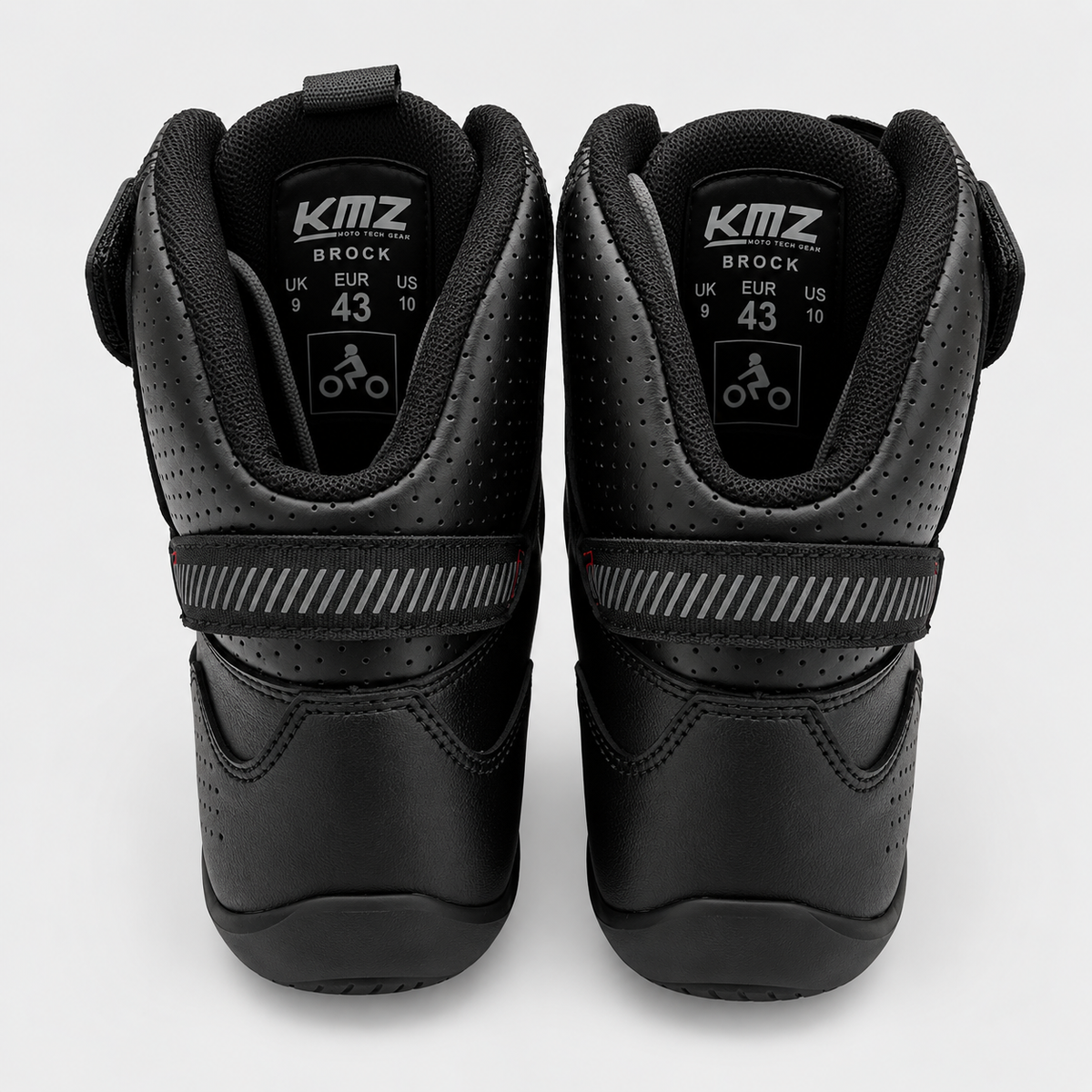 Zapatos Moto Calle Brock Negro KMZ