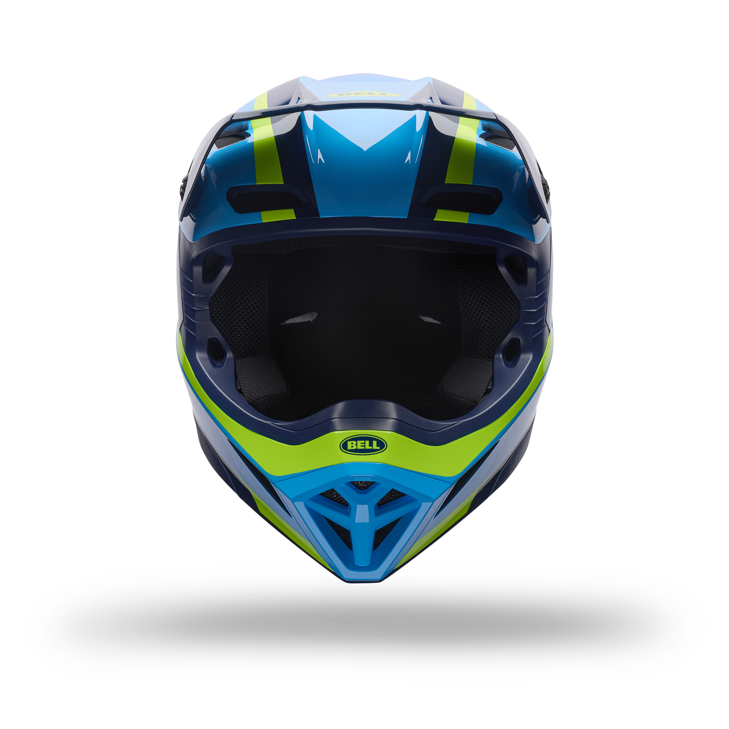 Casco Moto Mx-10 Mips Spiral Azul Vapor Bell