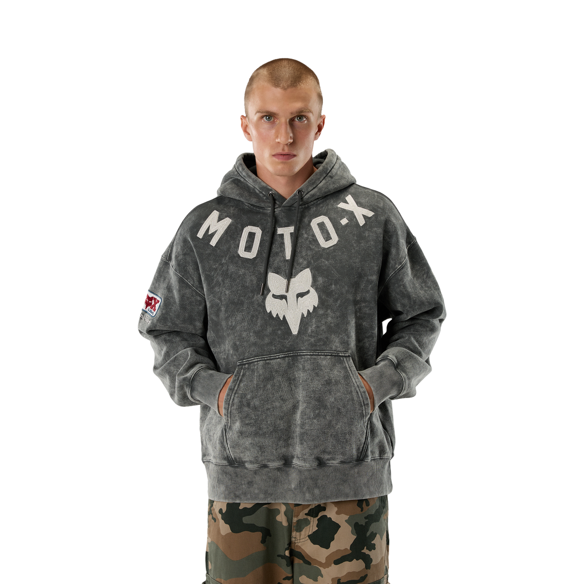 Polerón Lifestyle Moto-x Heavyweight Gris Fox