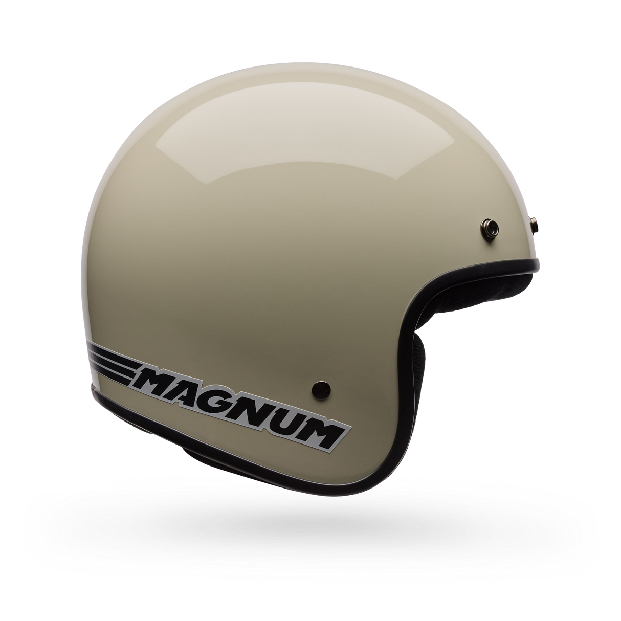 Casco Moto Calle Magnum Solid Crema Bell