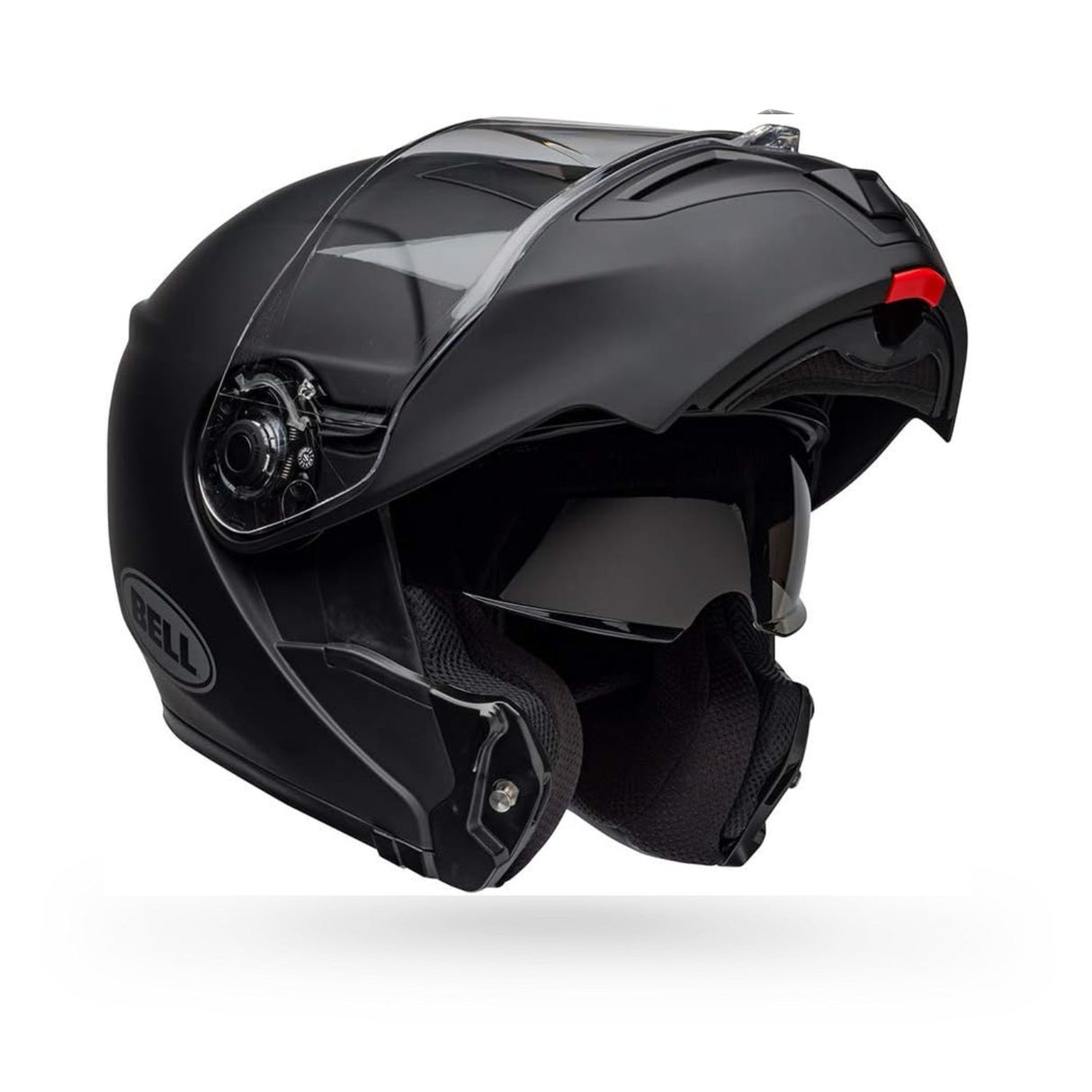Casco Moto Calle SRT Modular Abatible Negro Brillante Certificado QR Bell