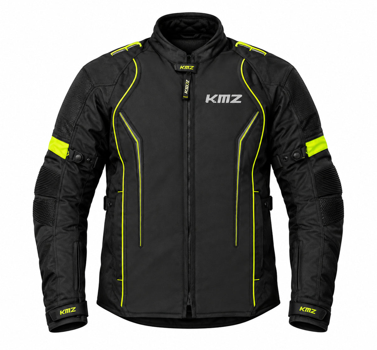 Chaqueta Moto Calle Racer Negro/Verde KMZ