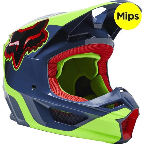 Casco Moto Niño V1 Venz Azul Fox — - Main Image