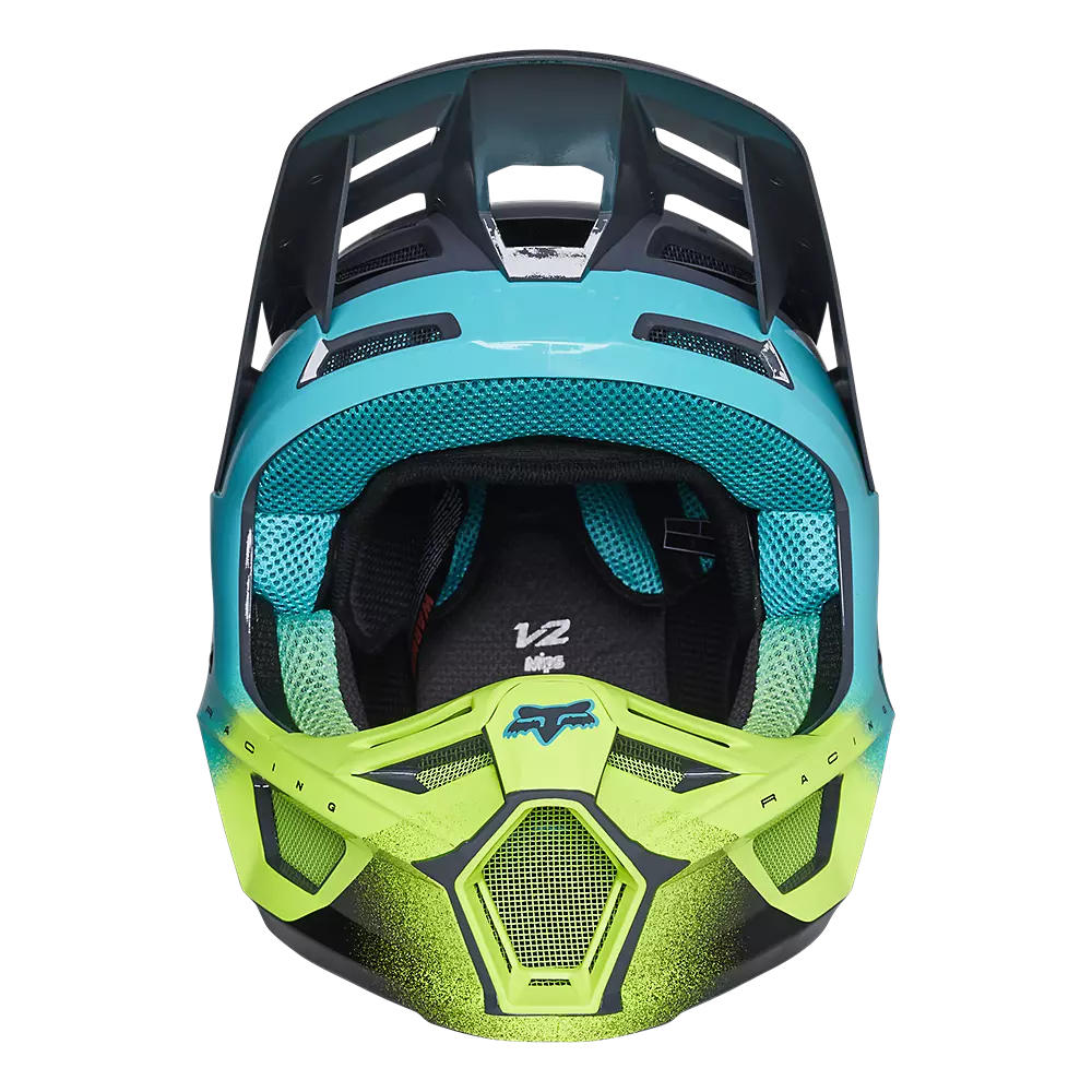 Casco Moto V2 RKANE Gris/Amarillo Fox – Trailstore.cl