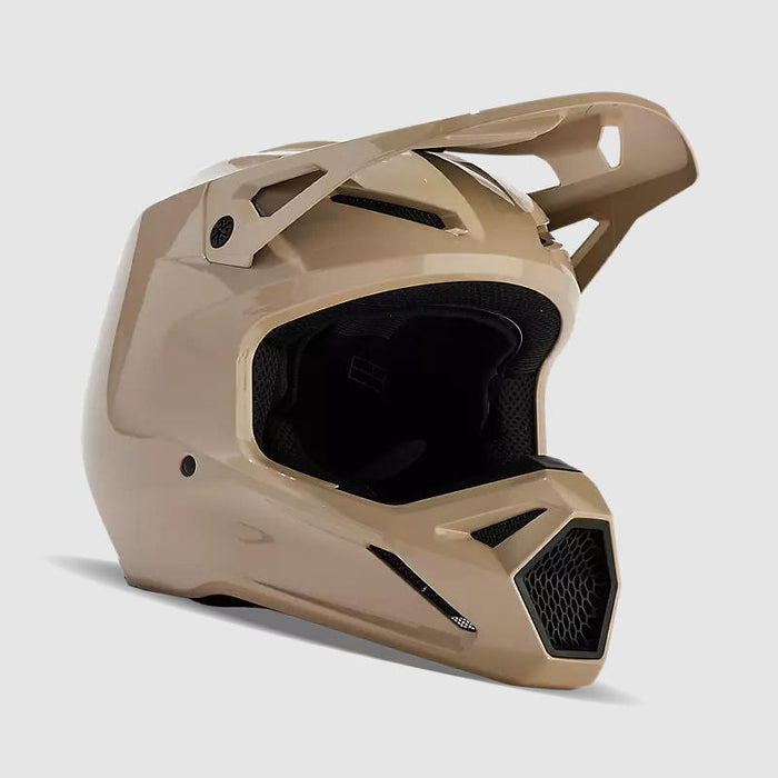 Casco Moto V1 Solid Cafe Claro Fox —