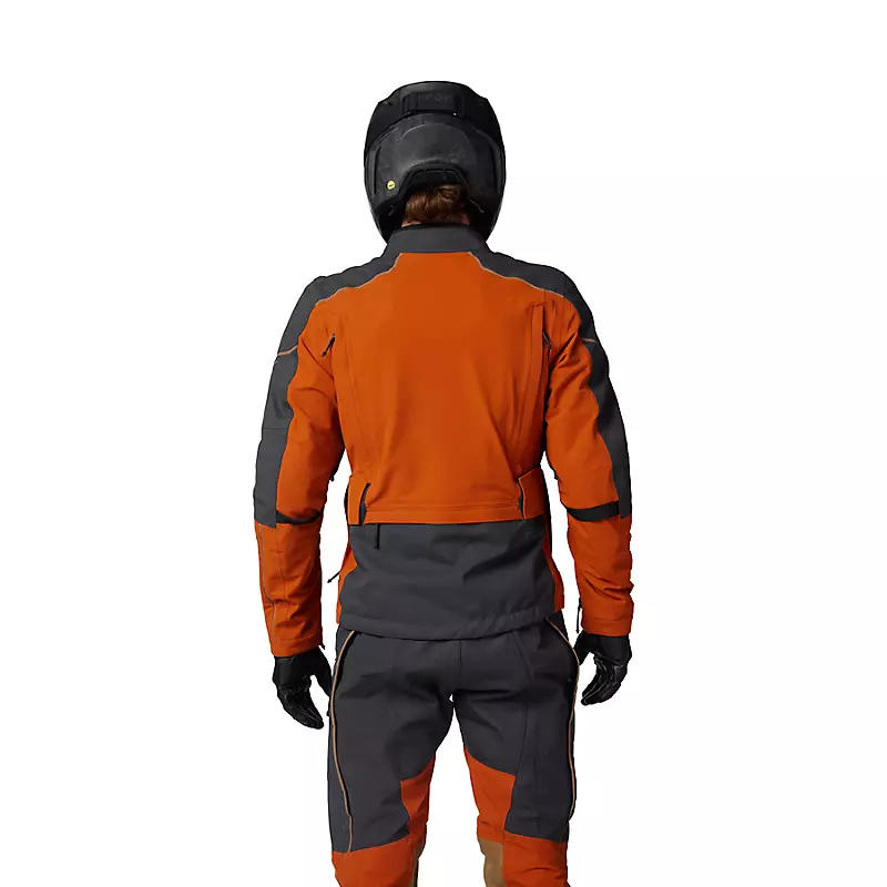 Chaqueta Moto Defend GORE-TEX ADV Impermeable Naranjo Fox