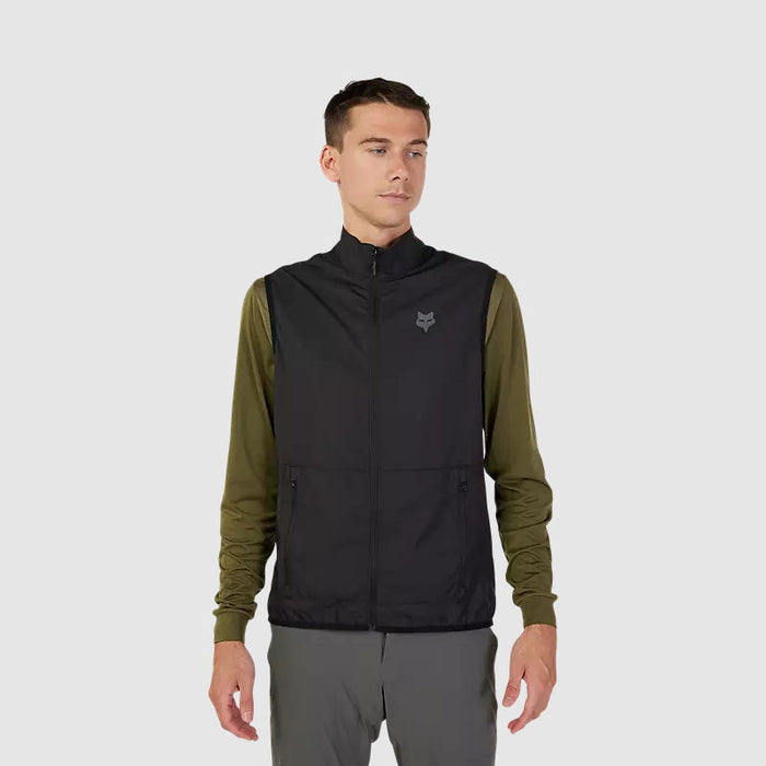 Chaqueta Cortavientos Bicicleta Ranger Sin Mangas Negro Fox