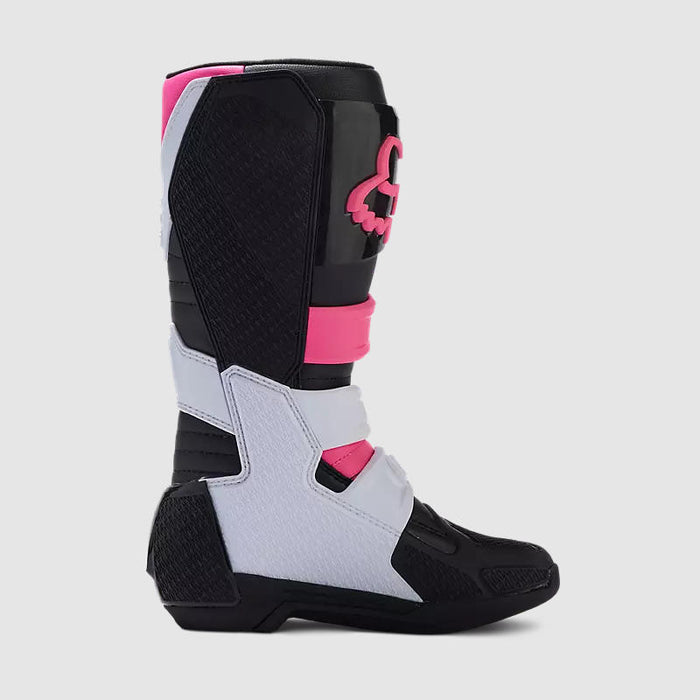 Botas Moto Mujer Comp Negro/Rosado Fox —