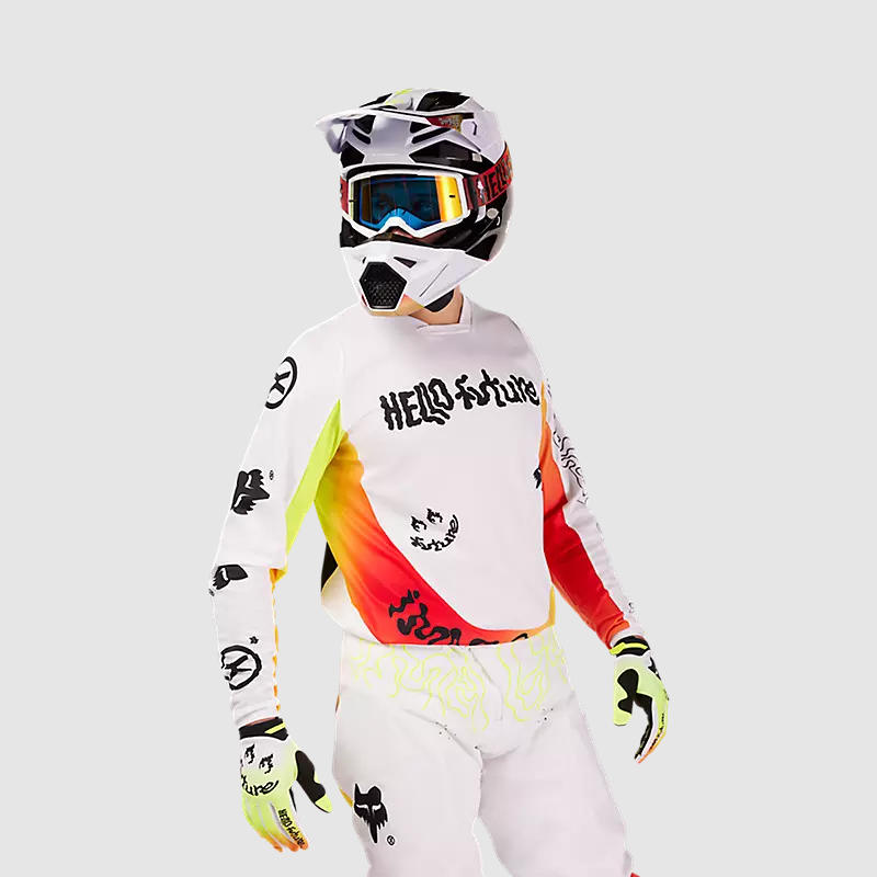 Polera Moto 180 Hello Future Blanco Fox – Trailstore.cl