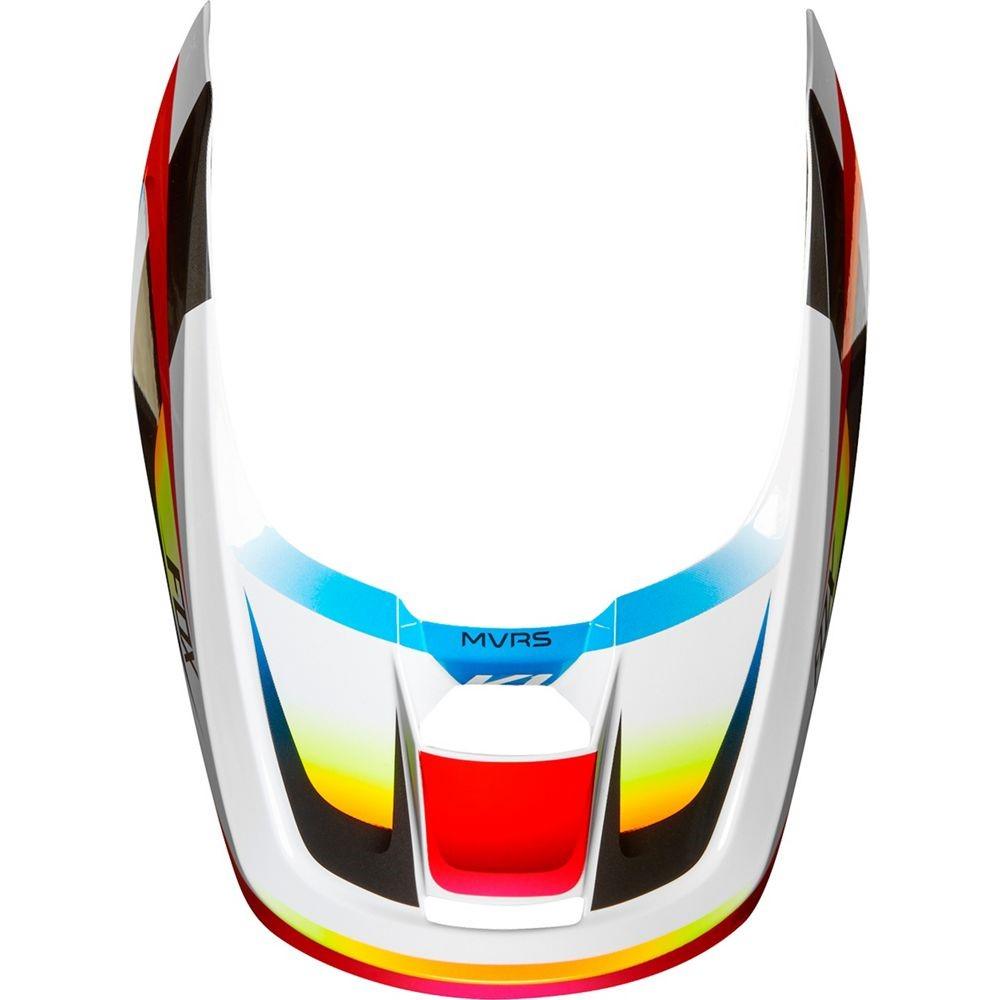 Visera Moto V1 Motif Rojo Blanco Fox – Trailstore.cl