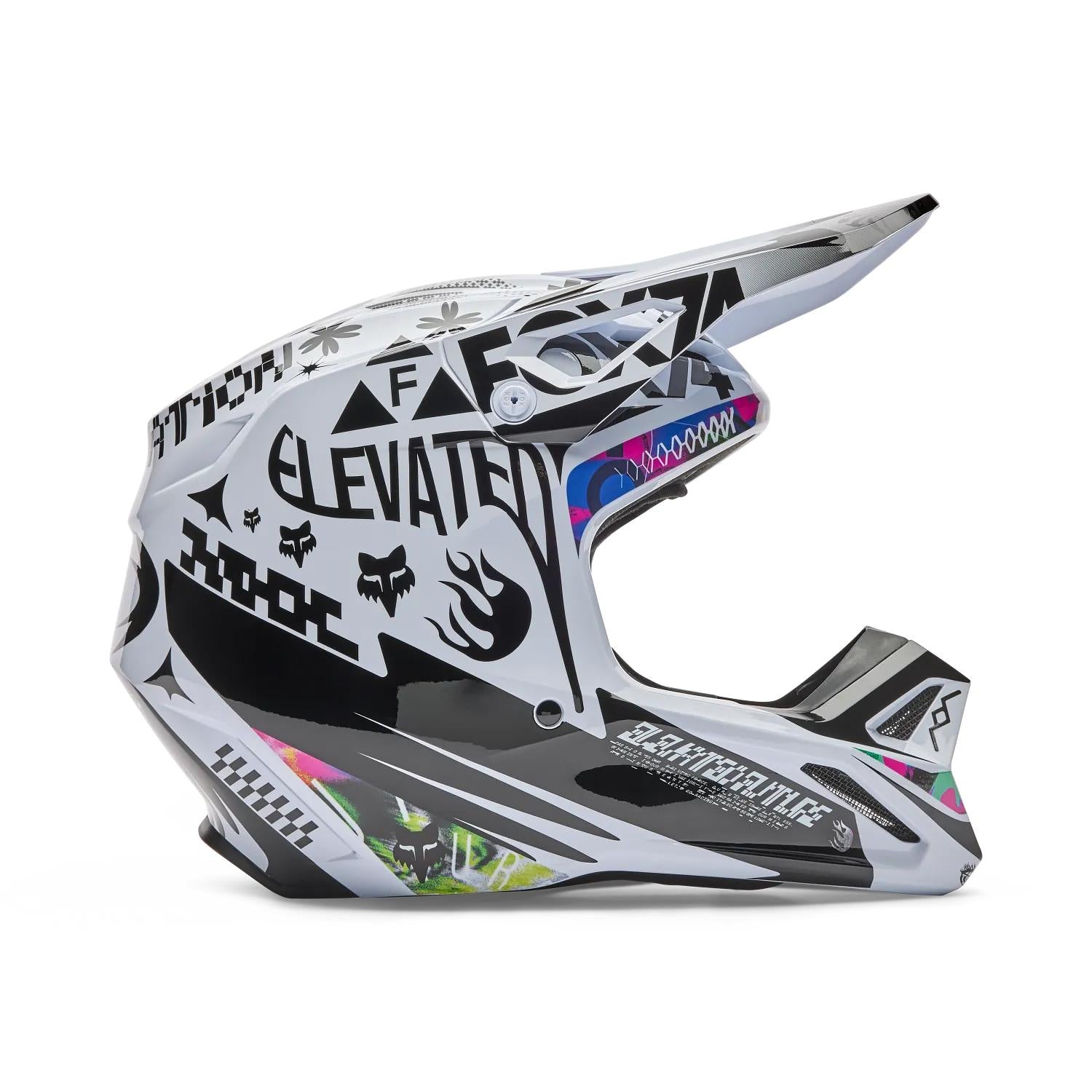 Casco Moto V1 Image Cosmo Blanco/Negro Fox – Trailstore.cl
