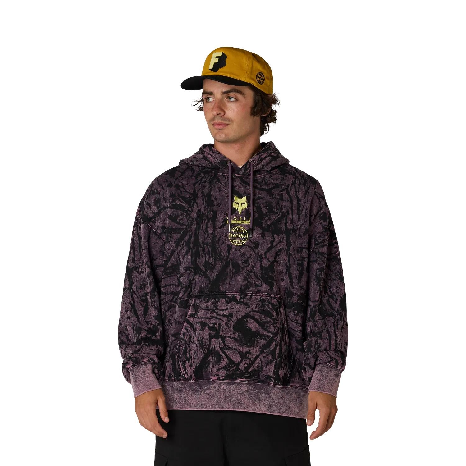 Poleron Lifestyle Image Print Morado Fox – Trailstore.cl