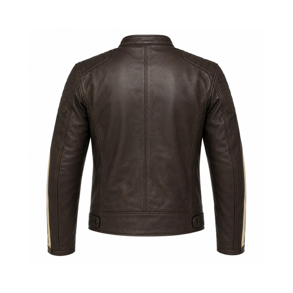 harukecyon Chaqueta Moto Calle Leather Racer Cafe KMZ – Trailstore.cl