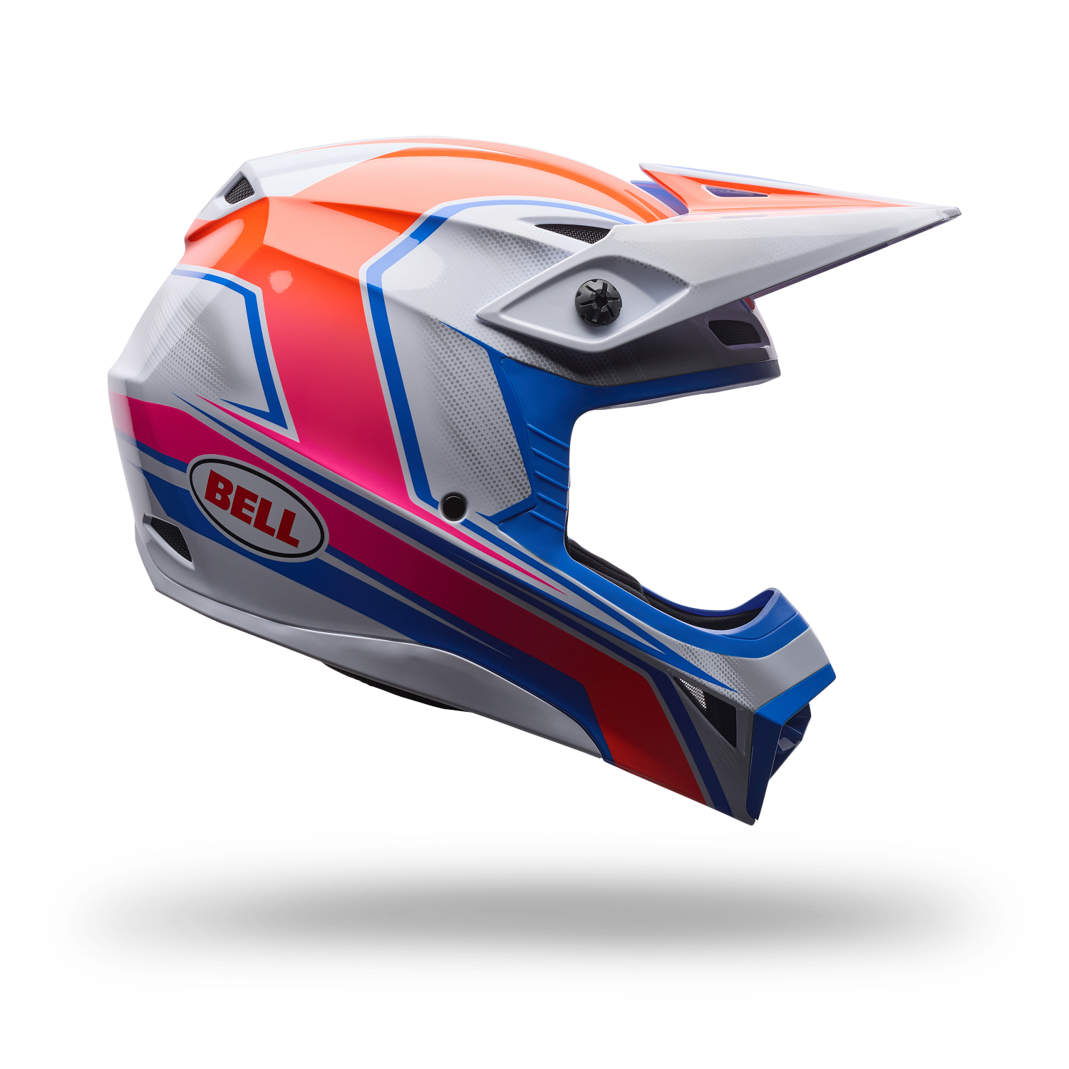 Casco Moto Mx-10 Mips Speedway Blanco/Azul Bell