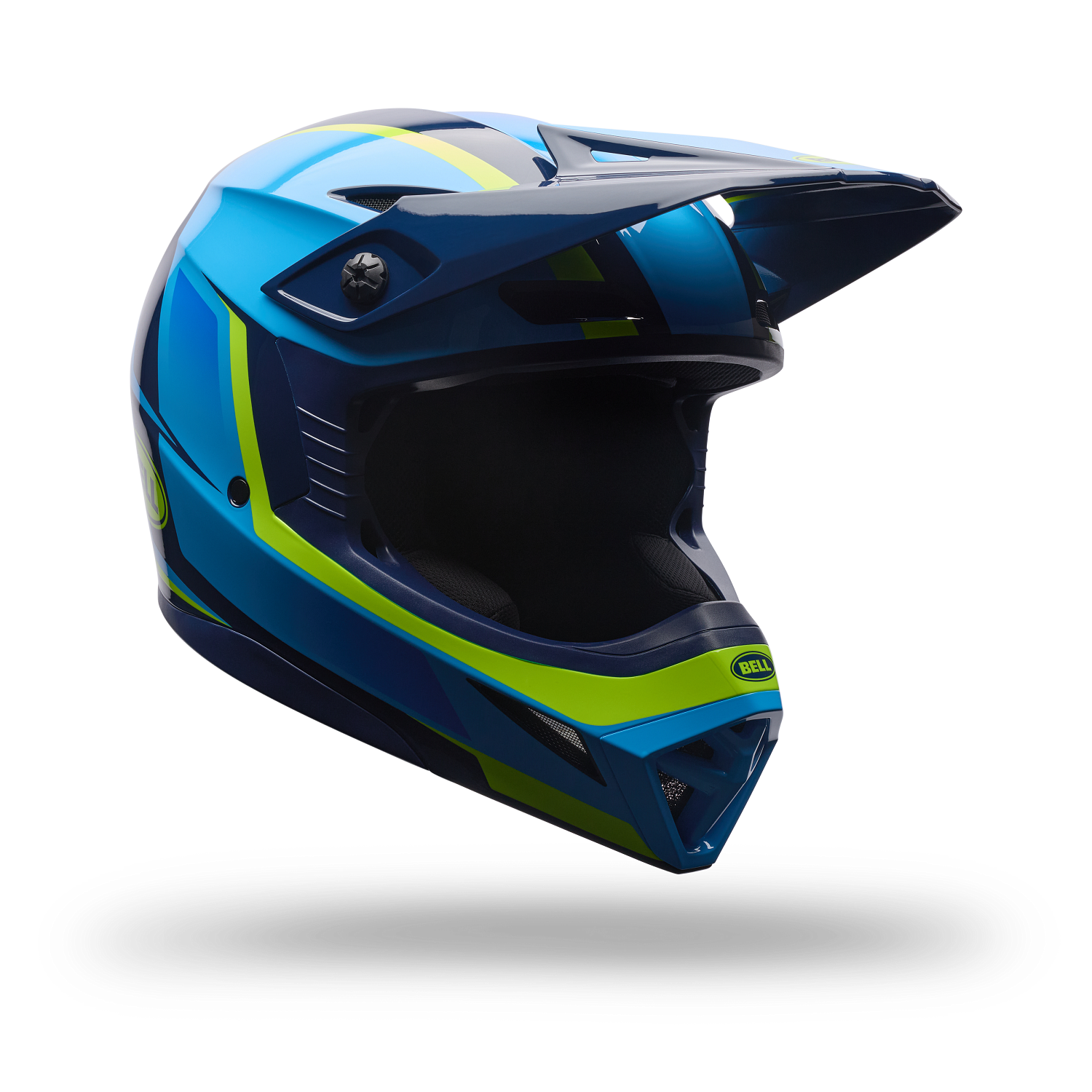 Casco Moto Mx-10 Mips Spiral Azul Vapor Bell
