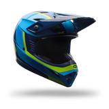 Casco Moto Mx-10 Mips Spiral Azul Vapor Bell