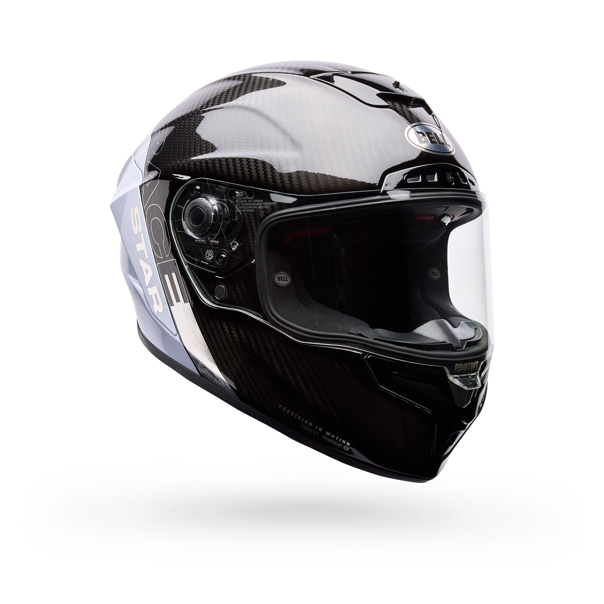 Casco Moto Calle Race Star DLX Flex Strike Blanco/Negro Bell