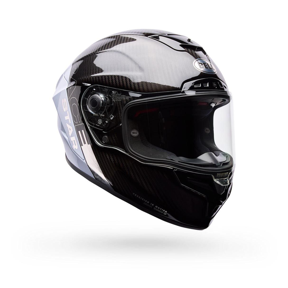 Casco Moto Calle Racestar Dlx Strike Blanco/Negro Bell