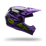 Casco Moto Niño Mx-10 Mips Amber Negro/Morado Bell