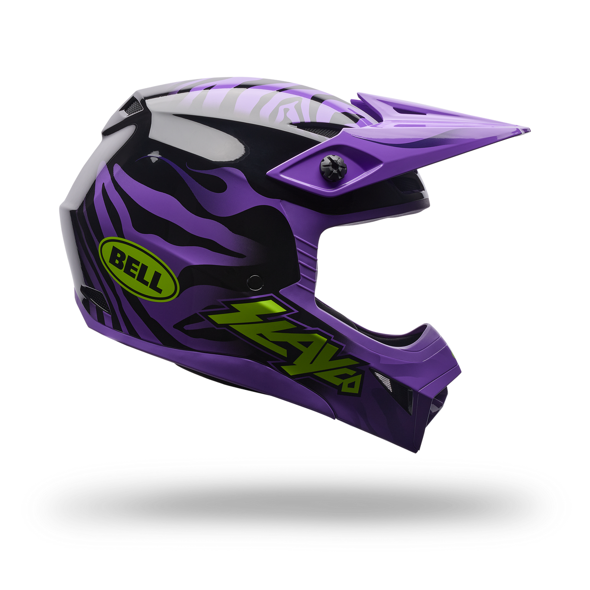 Casco Moto Mx-10 Mips Amber Negro/Morado Bell