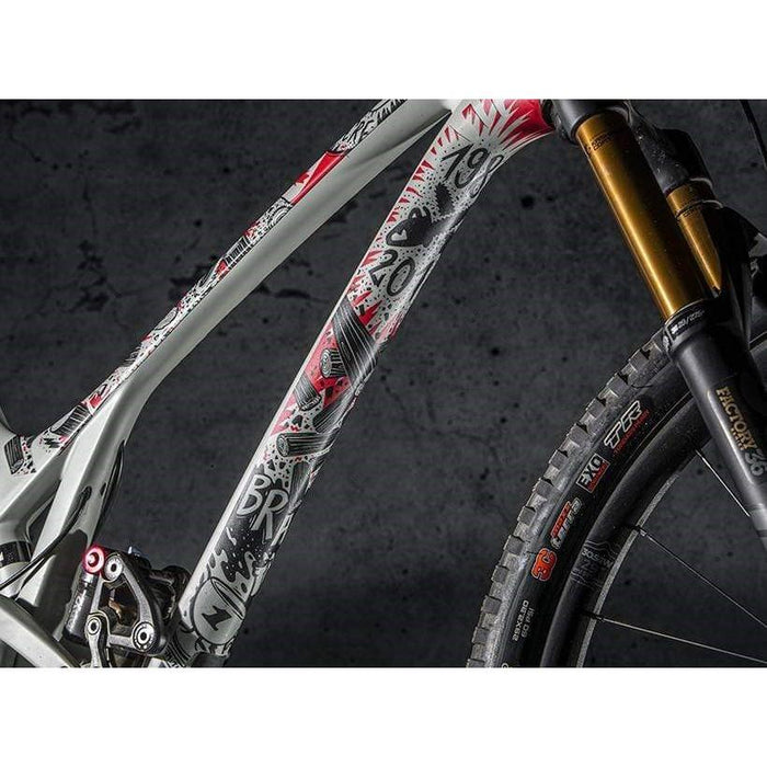 Protector Cuadro Bicicleta Pro Full Chainsaw Color Negro/Rojo Dyedbro —