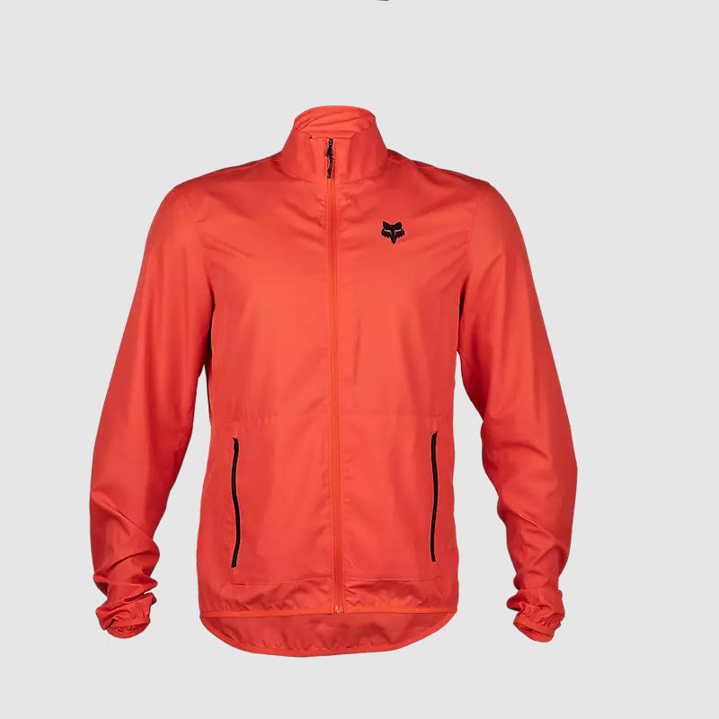 Chaqueta Cortavientos Bicicleta Ranger Naranjo Fox — Trailstore.cl